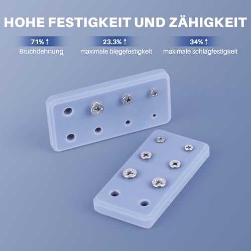 ELEGOO ABS-Like 3.0 3D Drucker Resin, 405 nm UV-härtendes Photopolymerharz für MSLA/LCD/DLP 3D Drucker, Verbesserte Festigkeit und Zähigkeit, Hohe Präzision, Niedrige Viskosität, 2000g Grau