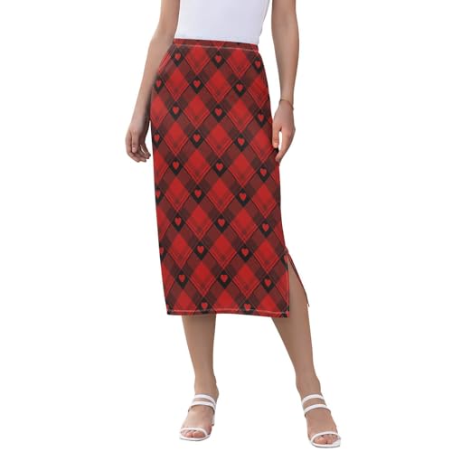 Women Trendy High Waist Midi Skirts for Juniors Weekend Split Beach Skirt