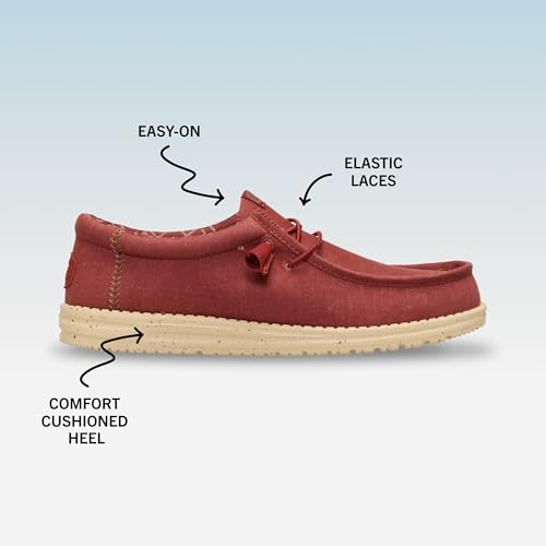Image of HEYDUDE Men's Wally Stretch Canvas Loafers | Lightweight Slip On Shoes | Casual Walking, Travel & Everyday Style