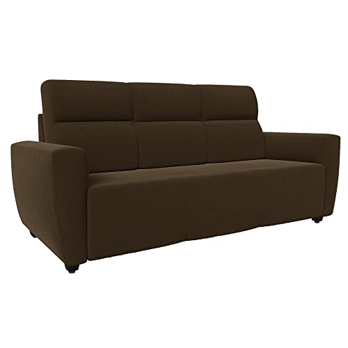 Image of Wakefit Sofa Set for Living Room | 3 Year Warranty | 3 Seater Sofa, Sofa Set, Wooden Sofa Set for Living Room, Three Seater Sofa - Belize (Fabric, Dark earth)