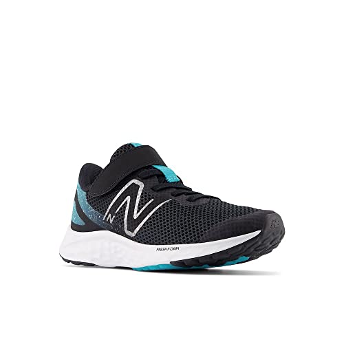 Image of New Balance Kid's Fresh Foam Arishi V4 Hook & Loop Running Shoe, Black /Virtual Blue /Phantom, 12 M Little Kid
