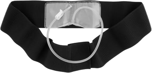 Urine Test Complete Kit Stretchable 43 Concealed Storage Belt with Catheter & Lightweight Urine Bag for Tests Travel and Emergencies (Black Size L)