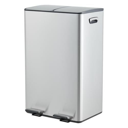 Caneca de Basura Cocina Acero Inoxidable 60 L