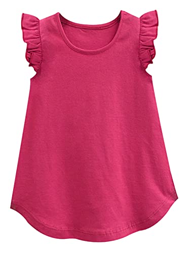 Image of A.T.U.N. (All Things UBER Nice) Girl's Polyester Regular Fit Solid Round Neck Knee Length Regular Top