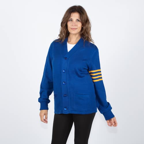 Image of Stewart & Strauss Cardigan Varsity Letter Sweater | American style button front letter sweater knit since 1977, heavyweight and ready for chenille letters and patches