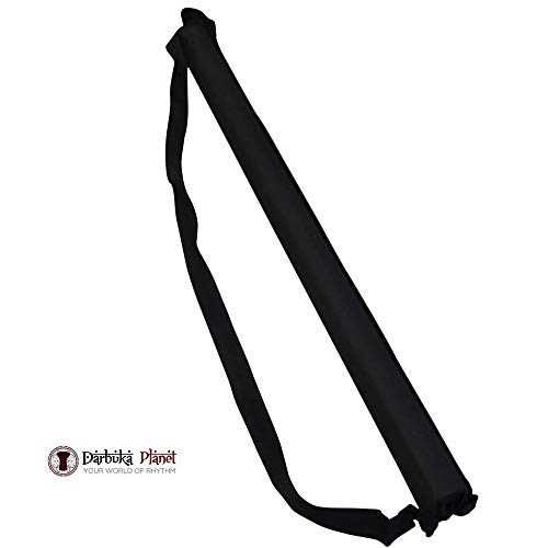 Image of Zaza Percussion- Professional Polished Bamboo Bansuri Flute - (Indian Flute) With Carry Bag (16'' D- Sharp Middle)