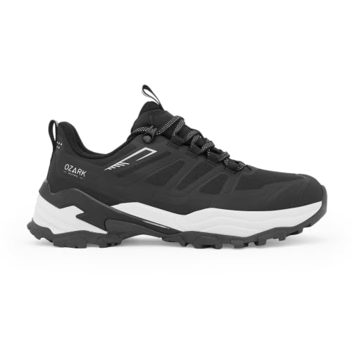 Image of Red Tape Ozark Black & Yellow Trail Running Shoes for Men | Low-Cut Outdoor
