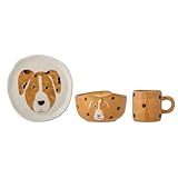 BLOOMINGVILLE Mini Fenix Dog Tableware Brown Stoneware (82057644)