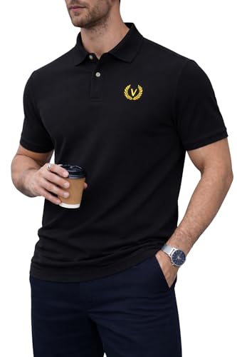Image of Mack Jonney Men's Cotton Polo T-Shirt|Solid Regular Fit|Half Sleeve Collar T-Shirt for Casual Wear-MJ-32