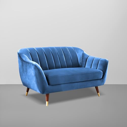 Image of Atticus 2 Seater Sofa for Living Room (Blue) Premium Fabric Sofa