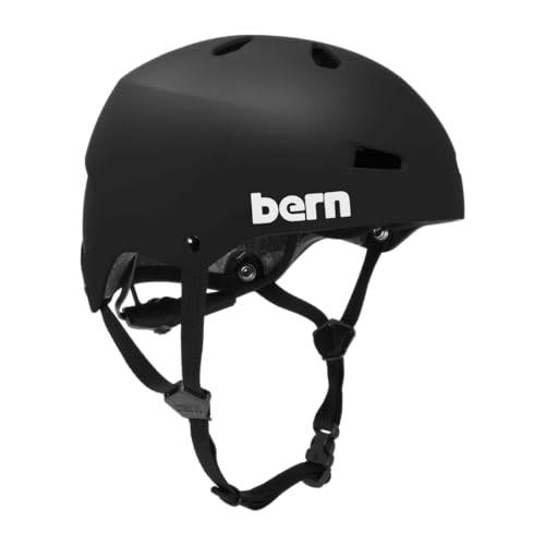 Bern Macon - Casco de bicicleta clásico para hombres y mujeres, certificado multideporte, negro mate, talla M