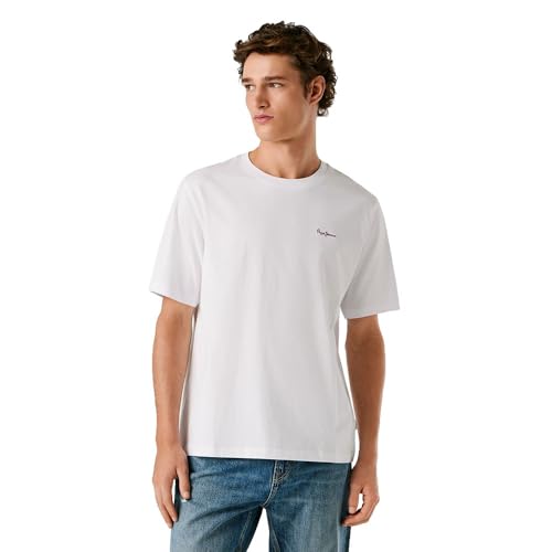 T-shirt Pepe Jeans Contrast Connor Blanc pour un Look Quotidien Facile