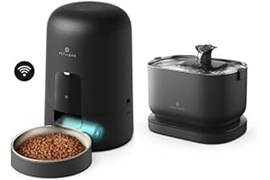 PETLIBRO Automatic Cat Feeder and Wireless Battery Operated Cat Water Fountain Bundle