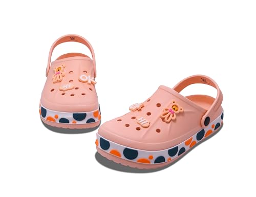 Image of HAUX Women's Classic Charms Clogs /Sandals with Back Strap for Adult | Comfortable & Light Weight | Stylish & Anti-Skid | Everyday Use Clogs for Girls & Ladies