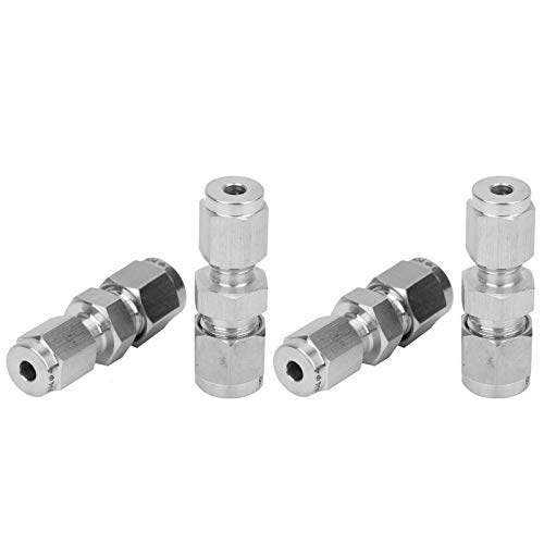 Adaptador de Tubo de Compressão, 4 Peças de Encaixe de Tubo de Compressão de Aço Inoxidável 304, Ada