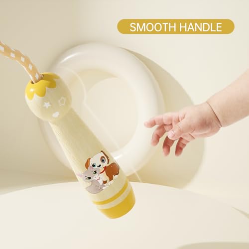 Jump Rope for Kids-Adjustable Cotton Braided Skipping Rope with Wooden Handle for Toddler Fitness Workout Exercise Outdoor Activity - Image 4