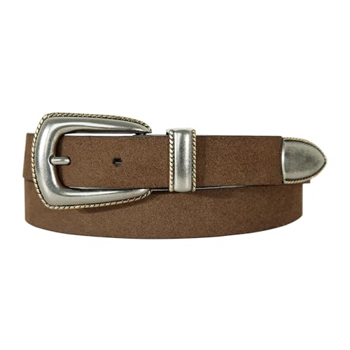 Image of Lucky Brand Women's Western Leather Belt | Classic | Fashion | Vintage | Buffalo Leather | Western-Inspired