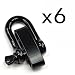 Cosmos ® 6 Set Black Color Stainless Steel D Shackles + 4 Holes Adjuster for Survival Bracelets with Cosmos Fastening Strap