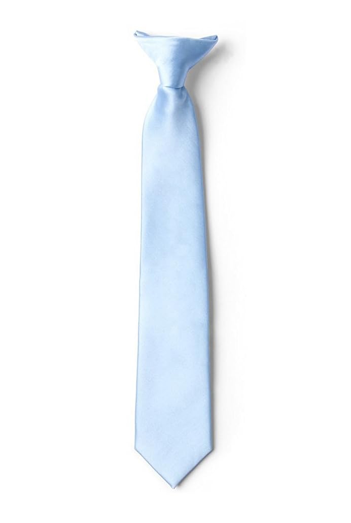 FOMANN Mens Clip on Ties Solid Uniform Clip-on Neck Ties for Police and Security Pullaway Clip Ties