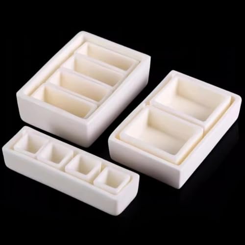 Zestaw tyglinów wysokotemperaturowych 1 zestaw (90 x 65 x 30 mm 10 szt.) Idealny do analizy laboratoryjnej i form do spalania 50-100 mm Materiały laboratoryjne