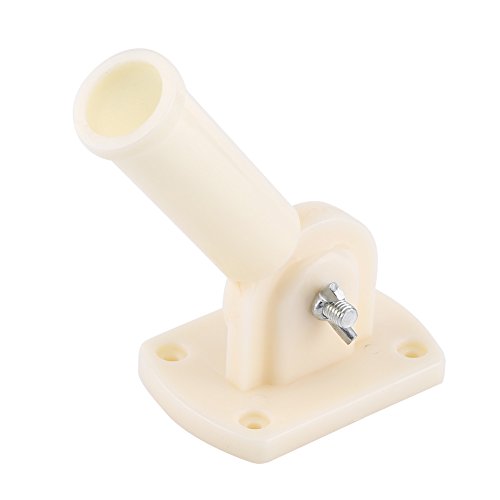 FTVOGUE 30mm Adjustable Plastic Flag Pole Holder Wall Mounting Multi-Position Flagpole Bracket Windsock Base with Screws