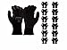 Pyramex GL611 Series Water Resistant Nitrile Safety Gloves 12 PACK with Cut A2 Puncture 3 Abrasion 4 And Cold Protection Extra Large