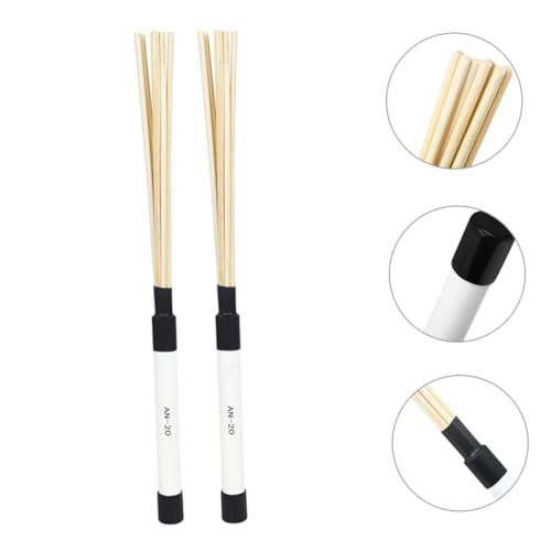 MAGICLULU Palillos de percusión de madera para jazz y cajón, palillos versátiles para bateristas adultos y principiantes, accesorio resistente para práctica de batería miniatura 6