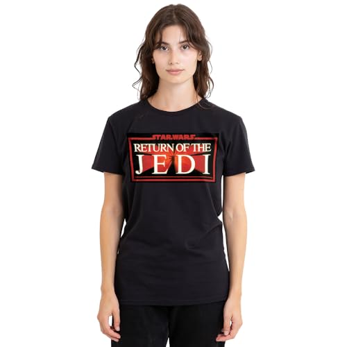 T-shirt Star Wars Jedi Warp femme noir à coupe cintrée et imprimé haute résistance