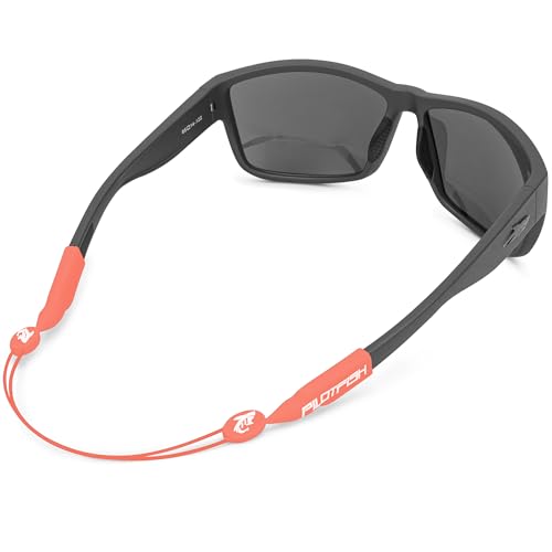 Image of Pilotfish No Tail Adjustable Eyewear Retainer Cable Strap: Sunglasses, Eyeglasses, Glasses (14 Inch, Salmon)