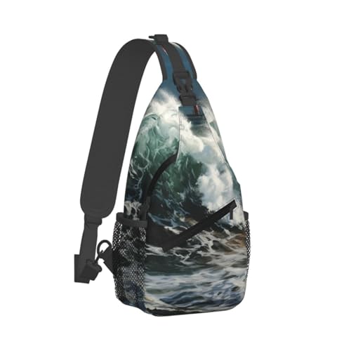 Bolso cruzado deportivo The Sea Waves negro para adulto miniatura 2
