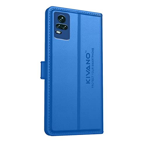 Image of Compatible with Vivo Y73 Flip Cover | Leather Finish | Inside Pockets & Inbuilt Stand | Shockproof Wallet Style Magnetic Closure Back Cover Case