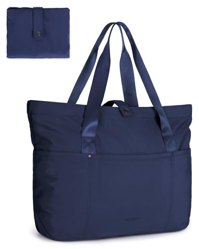 Image of BAGSMART Tote Bag for Women, Foldable Tote Bag With Zipper Travel Large Shoulder Bag Handbag for Work