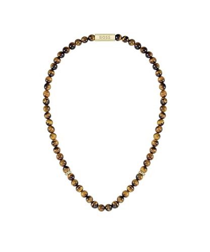 BOSS Jewelry Halskette für Herren Kollektion SPHERE STONES Mit Tigerauge Steinen - 1580663