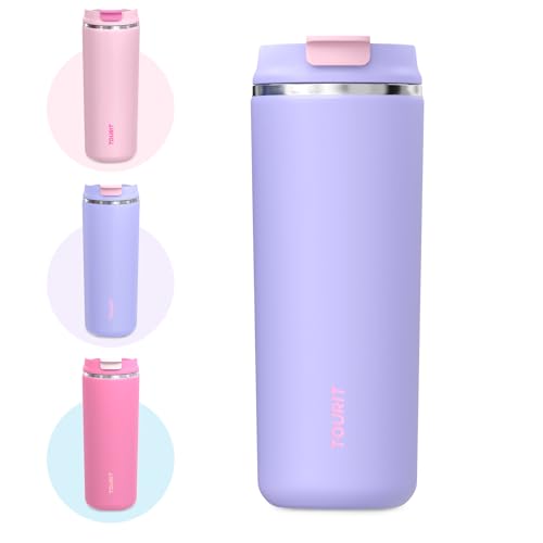 TOURIT Insulated Stainless Steel Travel Mug with Lid