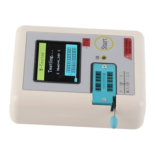 Image of Transistor Component Tester, Multifunction Automatic Calibration Graphic Display IR Decoder for Electronics Repair Hobbyists Black Rechargeable 1 Pack