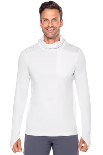 Coolibar Men's Fishing Hoodie - UPF 50+ Sun Protection - Andros in White