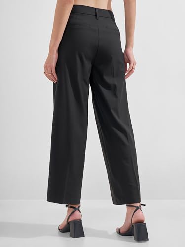 Image of Tokyo Talkies Wide Leg Relaxed fit Korean Pants |Ultra Soft|High Rise Pleated Trousers |Workwear|Formal All Day wear