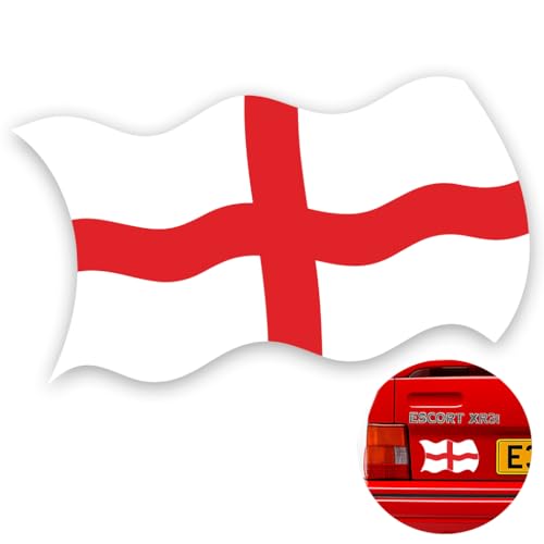 Image of Union Jack UK Flag Vinyl Sticker - Self-Adhesive Decal for Cars, Vans, Windows, Laptops & VE Day | Indoor & Outdoor British Flag (England (St George))