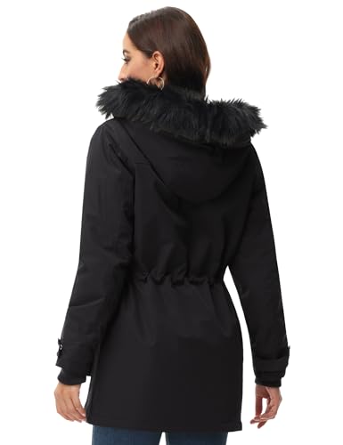 ROYAL MATRIX Women's Parka Coat Winter Warm Parka Jacket Fleece Lined Parka Coat Long Winter Coat with Hood3