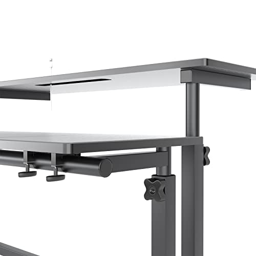 DlandHome staand bureau laptopstandaard Winkelwagen Mobiel in hoogte verstelbaar zittend bureau stijger staande tafel… - Image 5