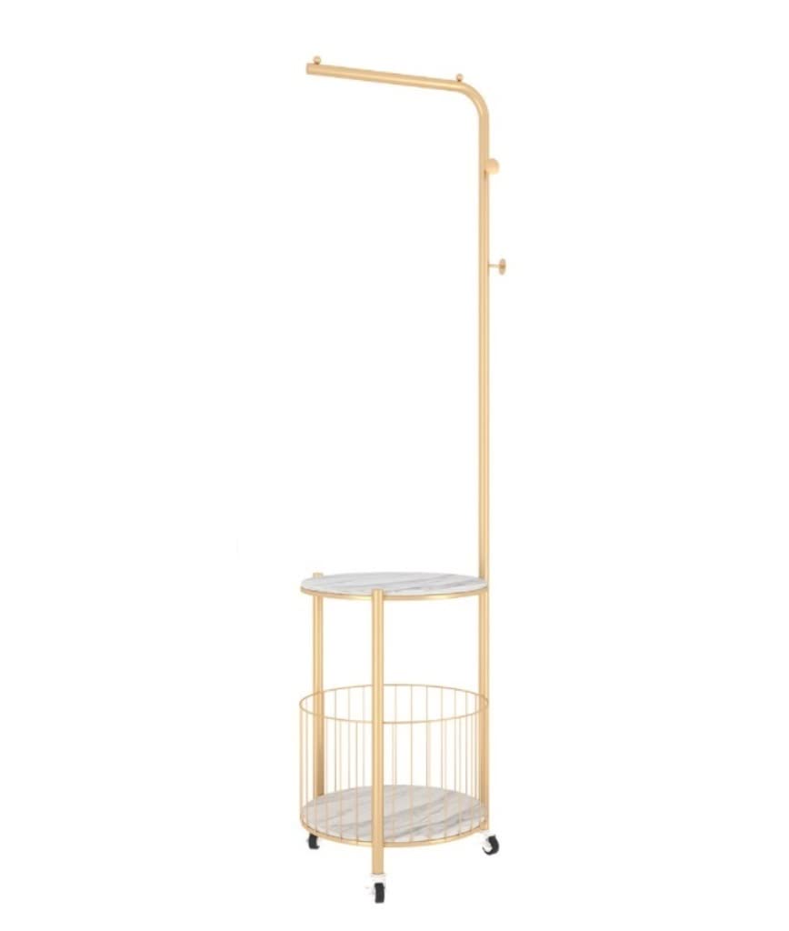 IWENZHKPA Coat Rack Metal Clothes Rack Clothing Rail On Wheels Garment Storage Cart Freestanding Heavy Duty Freestanding
