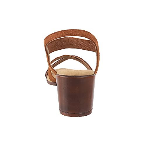 Image of Metro Women's Faux Leather Block Heel Strappy Fashion Sandals