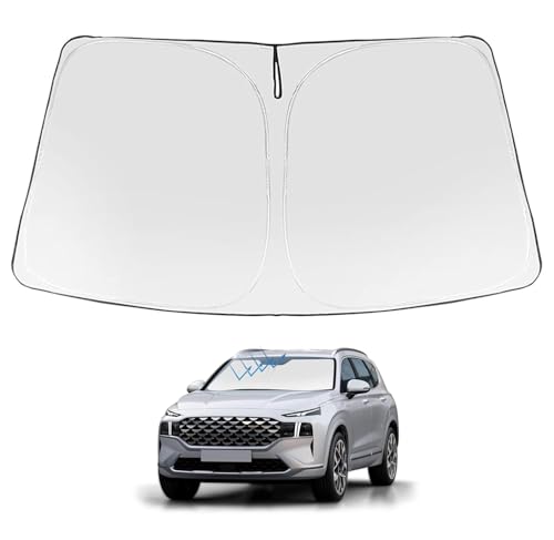 Image of Proadsy 2026 Upgrade Front Windshield Sun Shade Foldable Sunshade Protector Custom Fit 2019-2023 Santa Fe, SE, SEL, SEL Plus, Limited, Ultimate Accessories