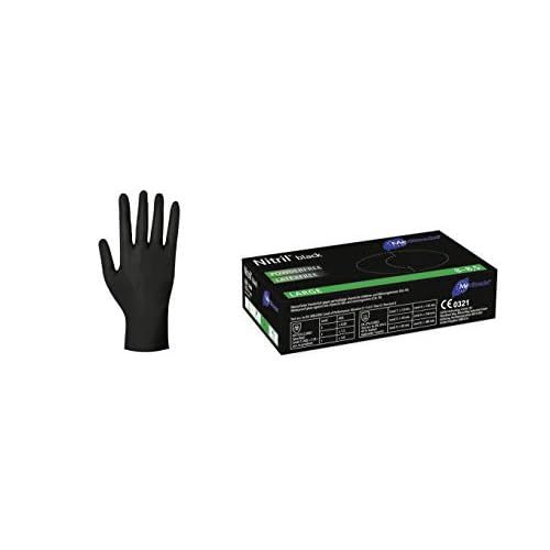 100 Handschuhe Nitril® Black in Größe S - puderfrei Untersuchungshandschuhe