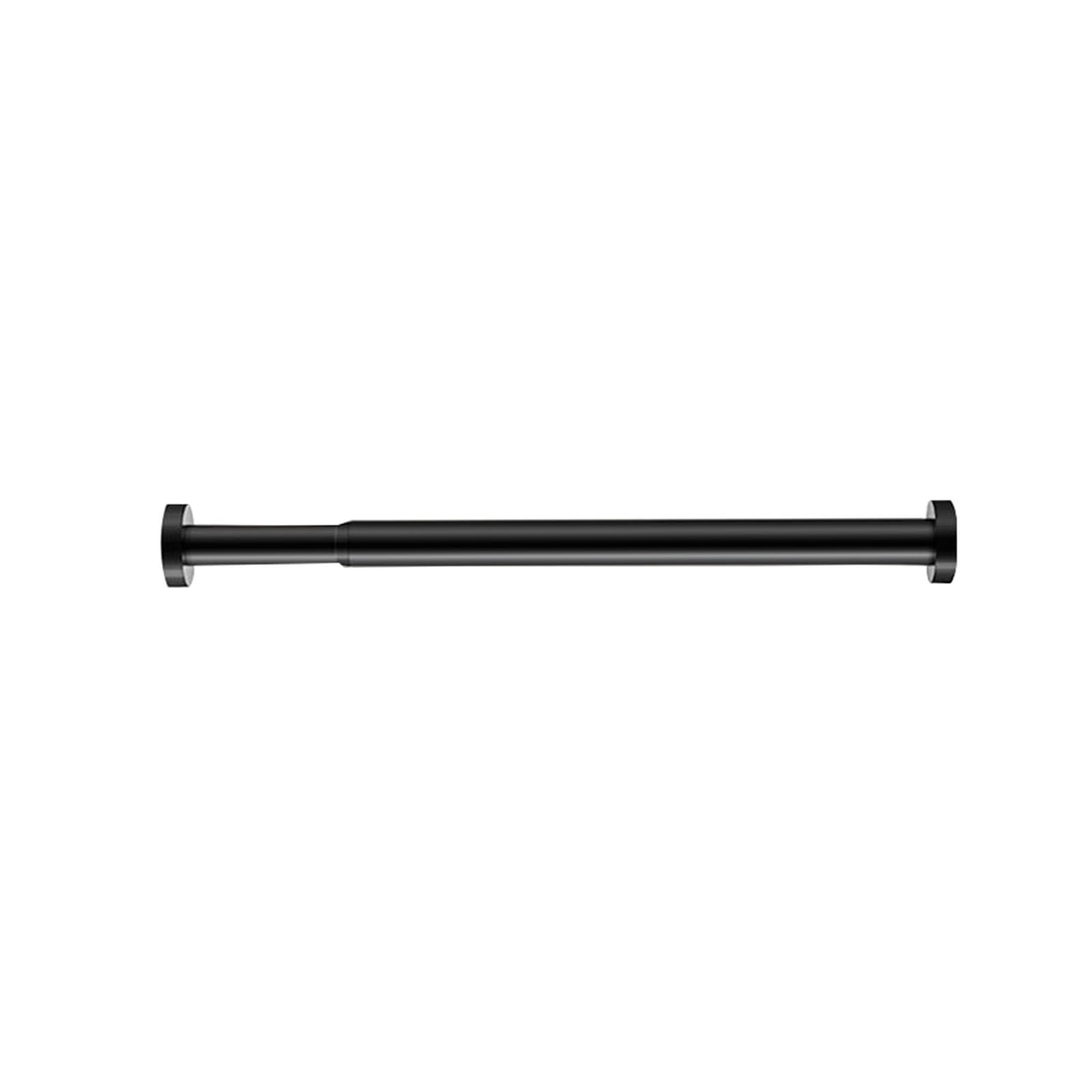 GLDYTVF Aluminum Alloy Drying Rack No Drill Curtain Rod Shower Curtain Pole Closet Bathroom Telescopic Rod (Color: Black Size: 77-120cm)