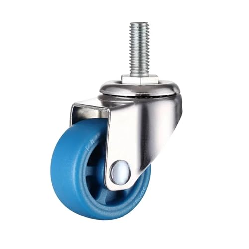 Roulettes pivotantes 360 en caoutchouc bleu 2 pouces pour chariot paquet de 4 B1245