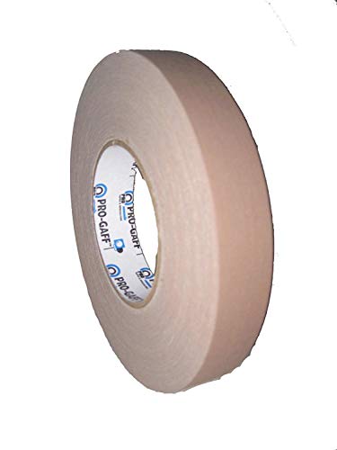 Pro Gaff/Gaffers Tape .5, 1, 2, 3, 4 Inch Widths X Variable Lengths, 1 inch, Tan/Beige
