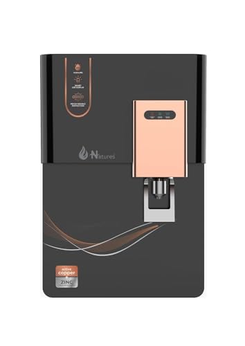 NATURES Ultra RO+UV Water Purifier | Double Protection Smart LED Display | Active Copper Zinc Alkaline Technology | 8 Litres | Electric Storage System for Home and Office Use