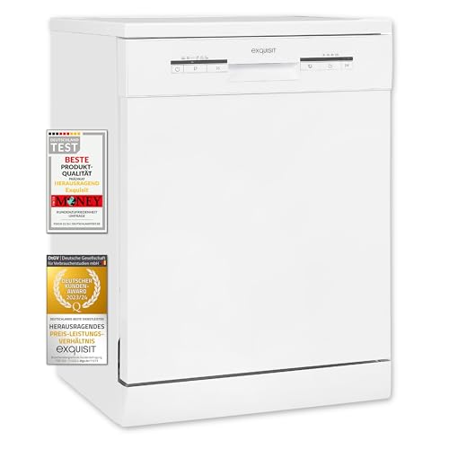 Exquisit Geschirrspüler GSP9112-030E Weiss | Spülmaschine 60 cm...