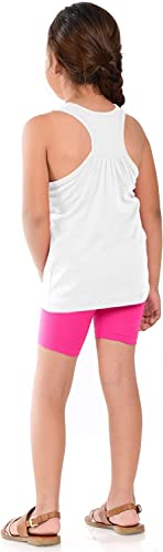 Gilbins Girls Above Knee Seamless Solid Colors Nylon Bike Shorts for Sports Or Under Skirts, 6 Pack3